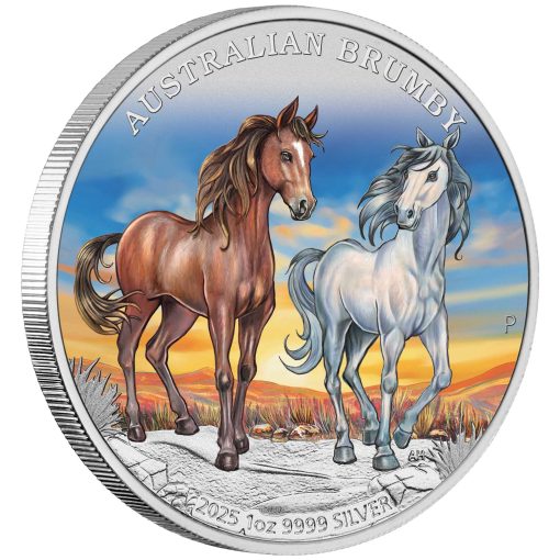 2025 (New) Australia Brumby Silver 1 oz Color Proof Coin - Image 4