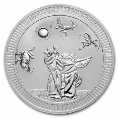 2024年 (新品) ニウエ「スターウオーズ・ベイビーヨーダ」純銀 1オンス 銀貨