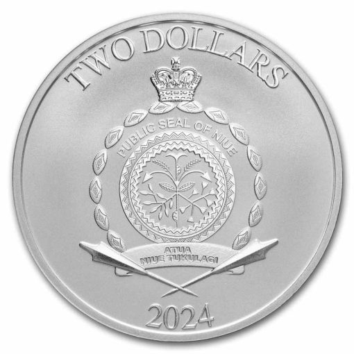 2024年 (新品) ニウエ「スターウオーズ・ベイビーヨーダ」純銀 1オンス 銀貨 - 画像 (2)