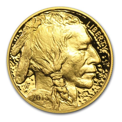 2013年 (新品) アメリカ「バッファロー」純金 1オンス プルーフ 金貨 - 画像 (2)