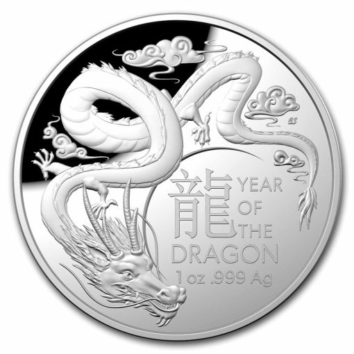2024 (New) Australian Year of the Dragon Lunar Silver 1 oz Domed Proof Coin - Image 2
