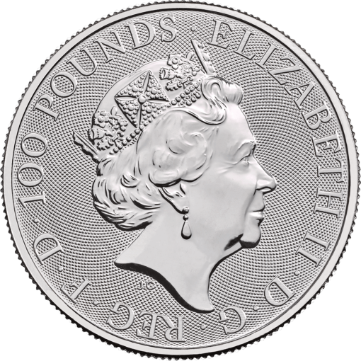 2019 (New) Great Britain Queen's Beasts The Black Bull of Clarence Platinum 1 oz Coin - Image 2