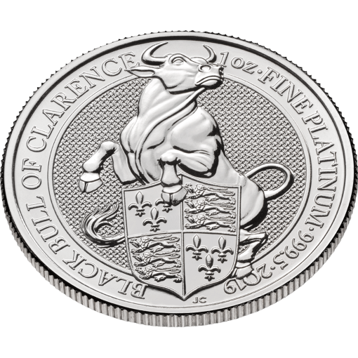 2019 (New) Great Britain Queen's Beasts The Black Bull of Clarence Platinum 1 oz Coin - Image 3