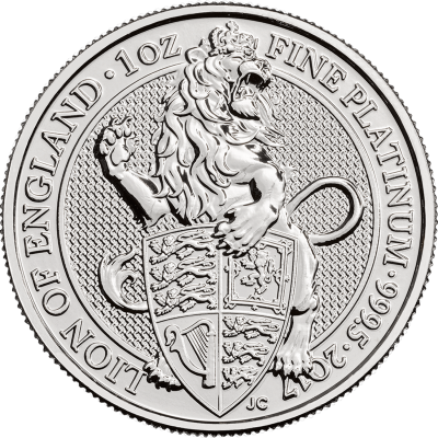 2017 (New) Great Britain Queen's Beasts The Lion Platinum 1 oz Coin