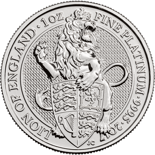 2017 (New) Great Britain Queen's Beasts The Lion Platinum 1 oz Coin