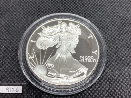 1986 (New) American Eagle Walking Liberty Silver 1 oz Proof Coin #9126 - Image 2