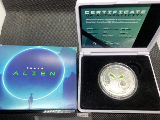 2022 (New) Ghana Alien Pure Silver 1 oz Proof Coin #6220