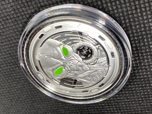 2022 (New) Ghana Alien Pure Silver 1 oz Proof Coin #6220 - Image 4