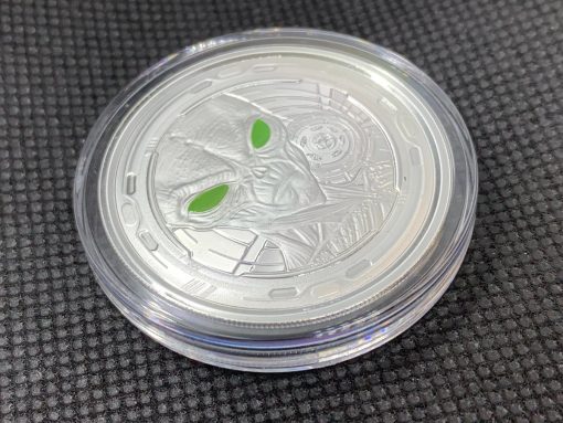 2022 (New) Ghana Alien Pure Silver 1 oz Proof Coin #6220 - Image 6