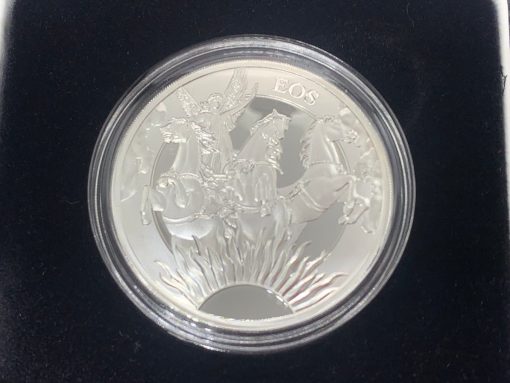 2023年 (新品) セントヘレナ「女神イオスと馬」純銀 1オンス プルーフ 銀貨 #10997 - 画像 (3)