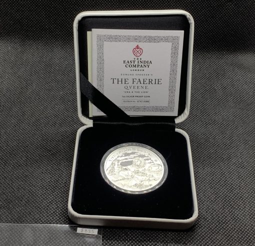2023 (New) St. Helena Faerie Queene Series Una And The Lion Silver 1 oz Proof Coin #8835