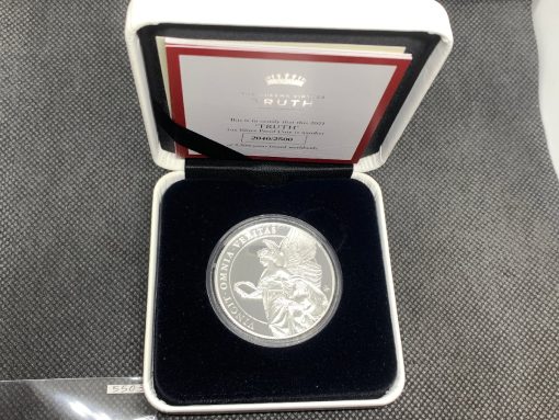 2021年 (新品) セントヘレナ「女王の美徳・真実」純銀 1オンス プルーフ 銀貨 #5503