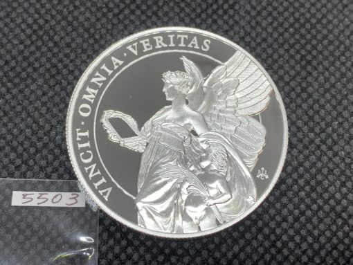 2021年 (新品) セントヘレナ「女王の美徳・真実」純銀 1オンス プルーフ 銀貨 #5503 - 画像 (3)