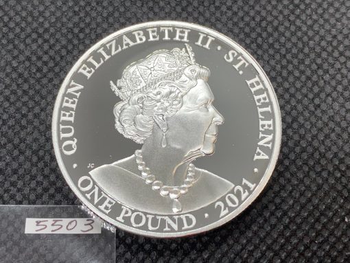 2021年 (新品) セントヘレナ「女王の美徳・真実」純銀 1オンス プルーフ 銀貨 #5503 - 画像 (4)