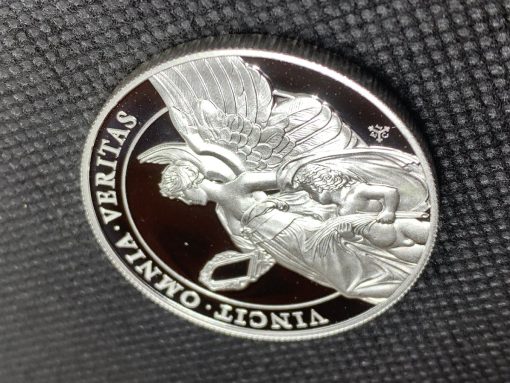 2021年 (新品) セントヘレナ「女王の美徳・真実」純銀 1オンス プルーフ 銀貨 #5503 - 画像 (5)