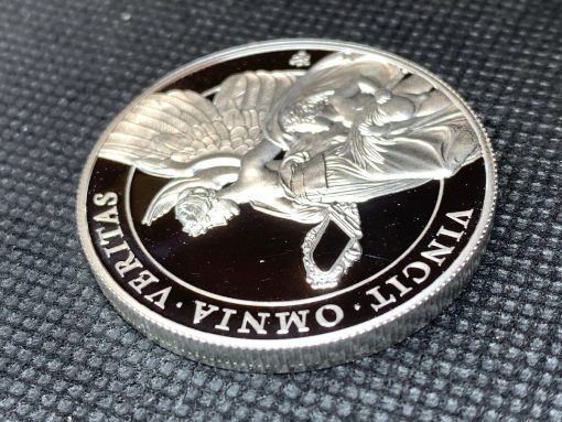 2021年 (新品) セントヘレナ「女王の美徳・真実」純銀 1オンス プルーフ 銀貨 #5503 - 画像 (7)