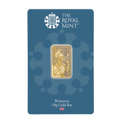 (新品) イギリス「ブリタニア」純金 10グラム バー (CertiCard®)