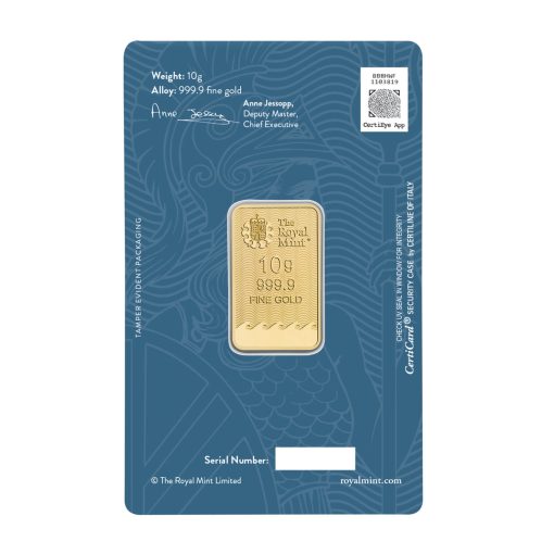 (新品) イギリス「ブリタニア」純金 10グラム バー (CertiCard®) - 画像 (2)