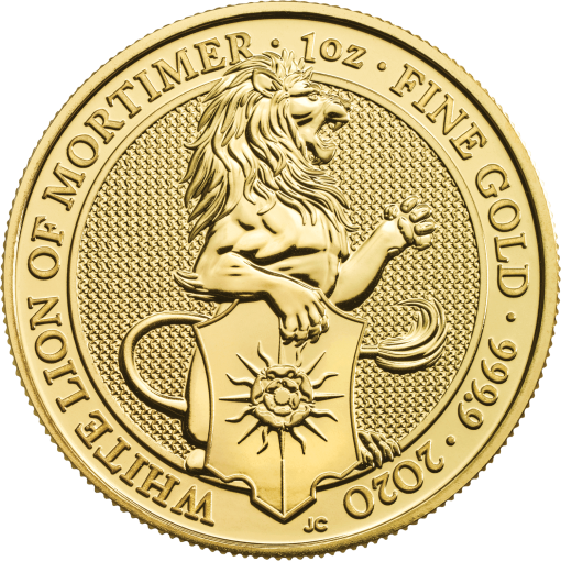 2020 (New) Great Britain Queen's Beast The White Lion Gold 1 oz Coin