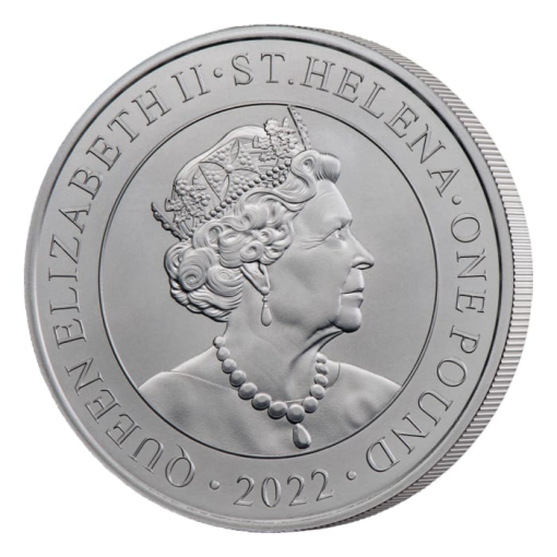 2022年 (新品) セントヘレナ「現代イギリス・貿易ドル」純銀 1オンス 銀貨・カード付き - 画像 (5)
