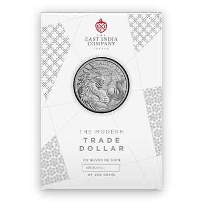 2023年 (新品) セントヘレナ「現代日本・貿易ドル」純銀 1オンス 銀貨・カード付き