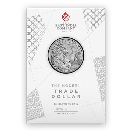 2023 (New) St Helena Modern Japanese Trade Dollar Silver 1 oz Coin (in Card)