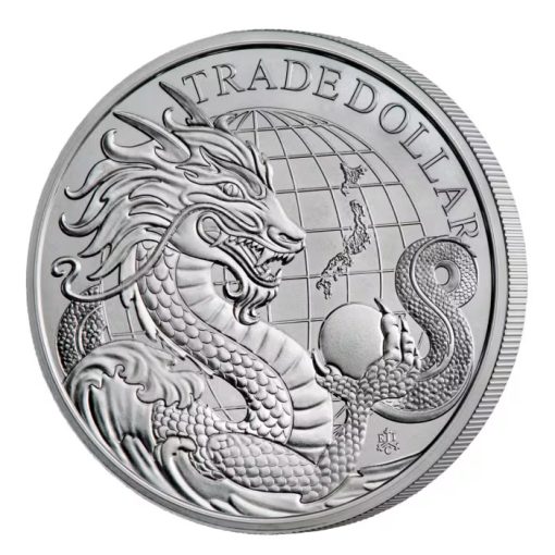 2023 (New) St Helena Modern Japanese Trade Dollar Silver 1 oz Coin (in Card) - Image 4