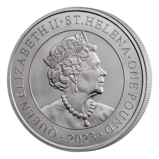 2023 (New) St Helena Modern Japanese Trade Dollar Silver 1 oz Coin (in Card) - Image 5