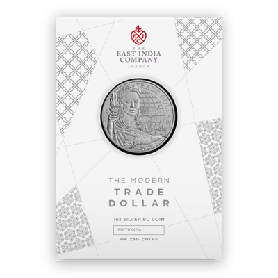 2023年 (新品) セントヘレナ「現代アメリカ・貿易ドル」純銀 1オンス 銀貨・カード付き