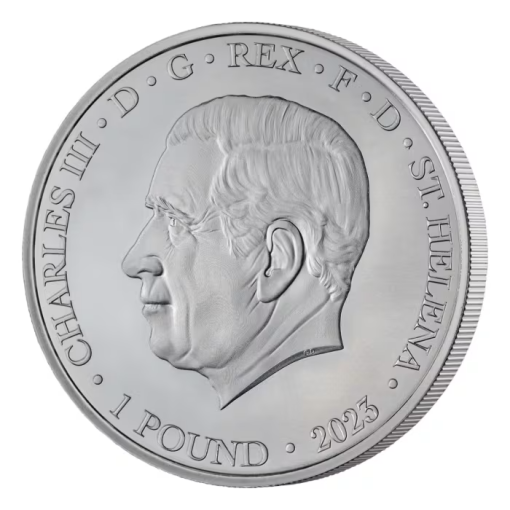 2023年 (新品) セントヘレナ「現代アメリカ・貿易ドル」純銀 1オンス 銀貨・カード付き - 画像 (6)