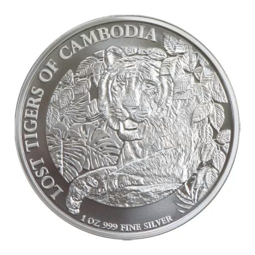 2023 (New) Cambodia Lost Tigers of Cambodia Silver 1 oz Coin