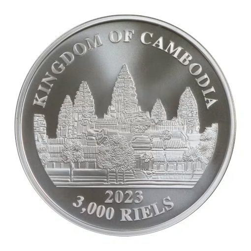 2023 (New) Cambodia Lost Tigers of Cambodia Silver 1 oz Coin - Image 2