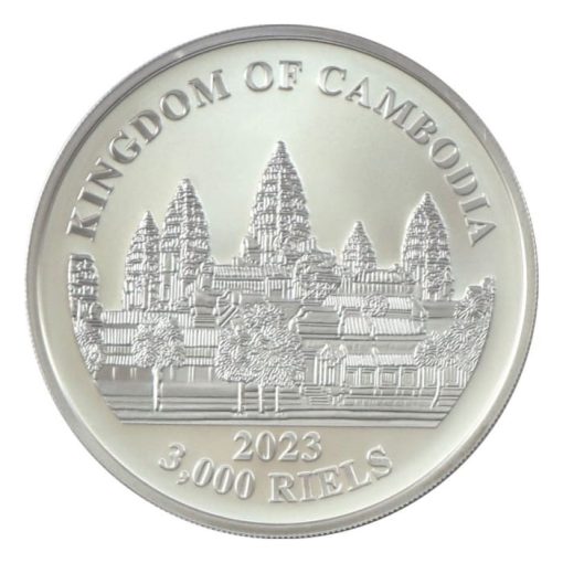 2023 (New) Cambodia Clouded Leopard Silver 1 oz Coin - Image 2