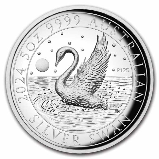 2024 (New) Australian Swan Silver 5 oz High Relief Proof Coin - Image 2
