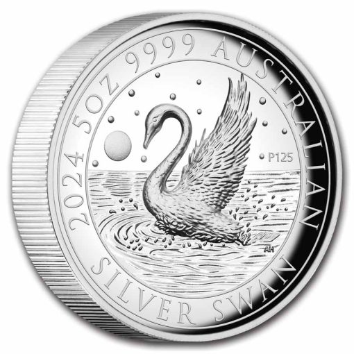 2024 (New) Australian Swan Silver 5 oz High Relief Proof Coin - Image 4