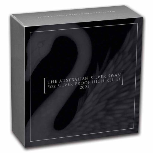 2024 (New) Australian Swan Silver 5 oz High Relief Proof Coin - Image 5