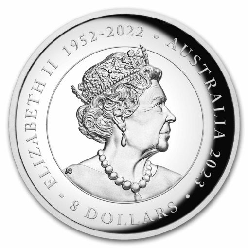 2023年 (新品) オーストラリア「白鳥・ハクチョウ・スワン」純銀 5オンス ハイリリーフ PCGS PR70 プルーフ 銀貨 (ファーストストライク、スワンレーベル) - 画像 (3)