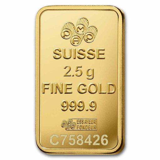 (新品) スイス パンプ 「バラ」純金 2.5グラム バー - 画像 (4)