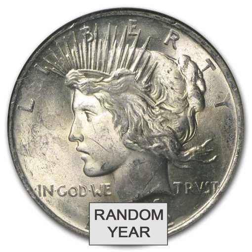 1921-1935 USA Peace Dollar 90% Silver Circulated Coin NGC MS64 (Random Year) - Image 2