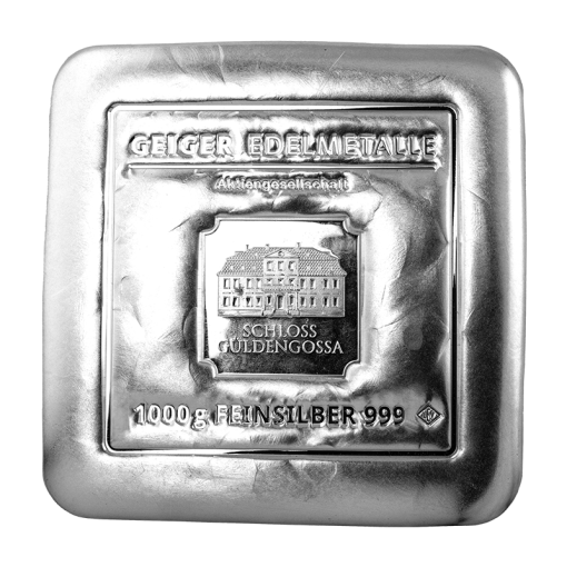 (New) Geiger Silver 1 Kilogram Cast Bar