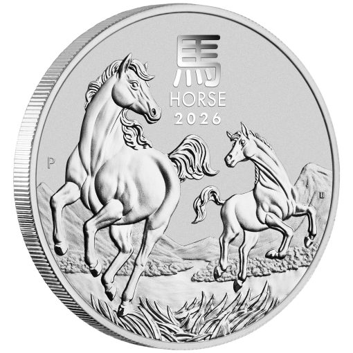2026年 (新品) オーストラリア「干支 十二支・午年 馬年」純銀 5オンス 銀貨 - 画像 (3)