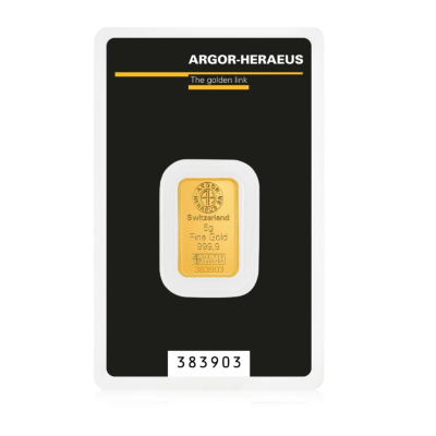 (New) Swiss Argor Heraeus Gold 5 gram Bar