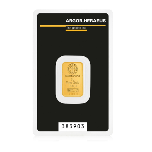 (New) Swiss Argor Heraeus Gold 5 gram Bar