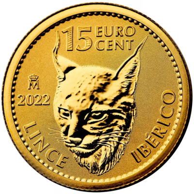 2022年 (新品) スペイン「オオヤマネコ」純金 1/10オンス リバースプルーフ 金貨