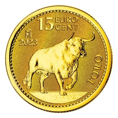 2023年 (新品) スペイン「雄牛」純金 1/10オンス リバースプルーフ 金貨