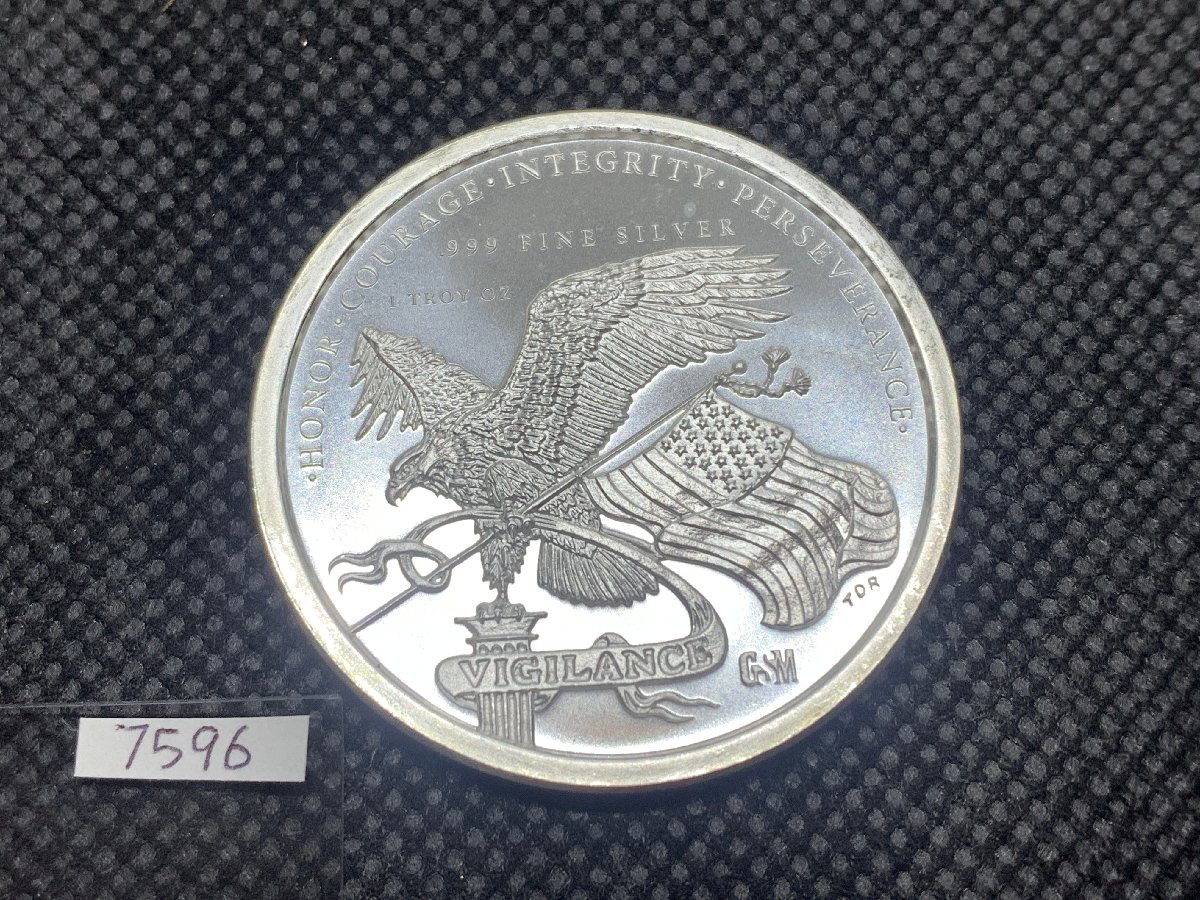 (新品) アメリカ「ドナルド・J・トランプ大統領」純銀 1オンス メダル #7596 - 画像 (2)