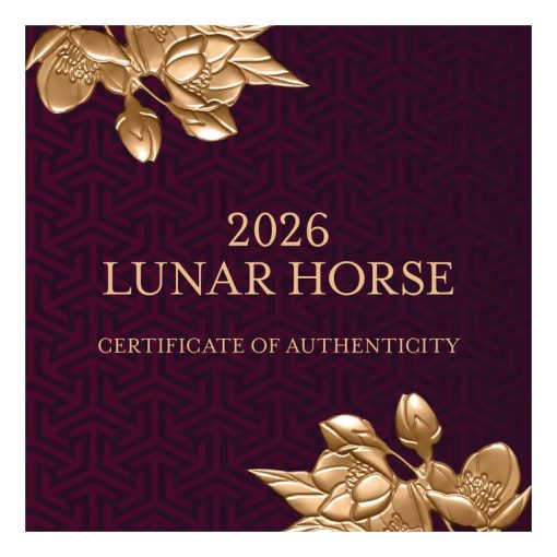 2026 (New) Niue Year of the Horse Lunar Silver 5 oz Gilded Black Proof Coin - Image 8
