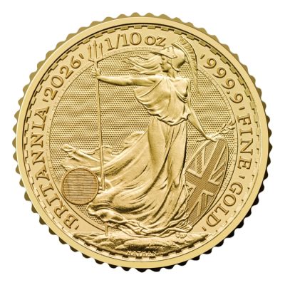 2026 (New) Great Britain Britannia Gold 1/10 oz Coin