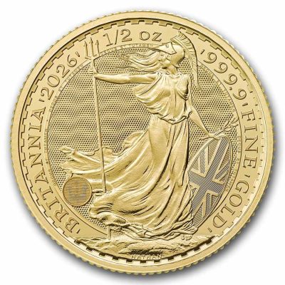 2026年 (新品) イギリス「ブリタニア」純金 1/2オンス 金貨
