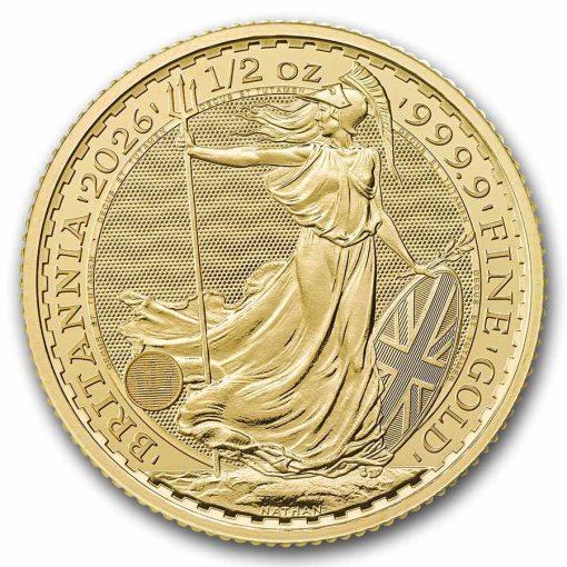 2026年 (新品) イギリス「ブリタニア」純金 1/2オンス 金貨